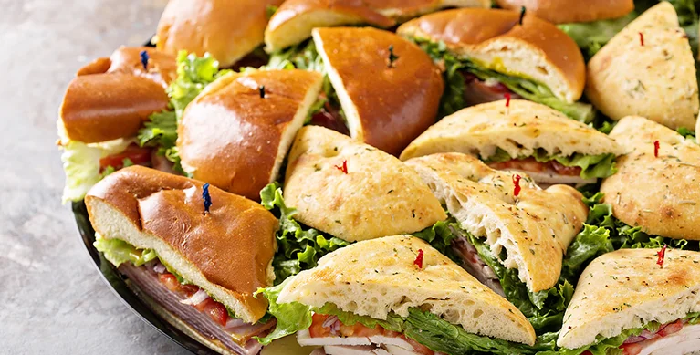 Sandwich tray - group sandwiches